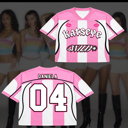 Flirty Katseye Wildworld Tour Mixed Mesh Jersey Gift For Fans