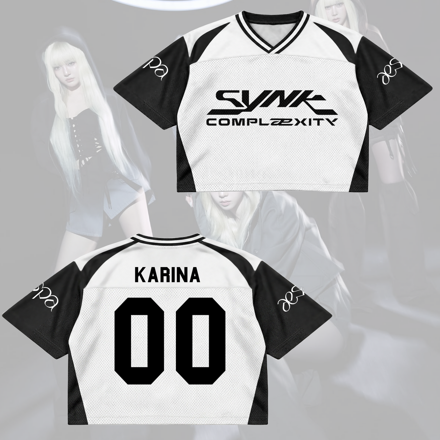 Aespa SYNK Complexity Mixed Mesh Jersey Concert Outfit Gift For Fans