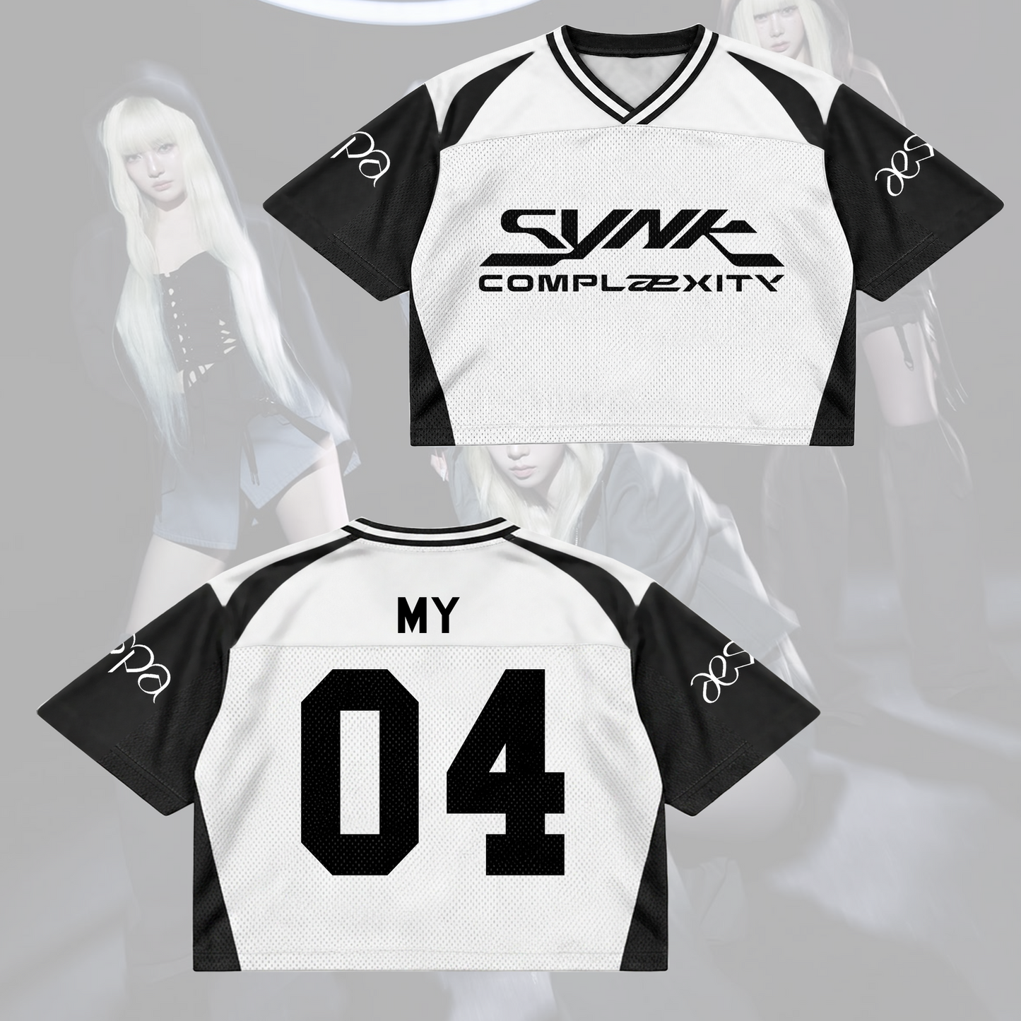 Aespa SYNK Complexity Mixed Mesh Jersey Concert Outfit Gift For Fans