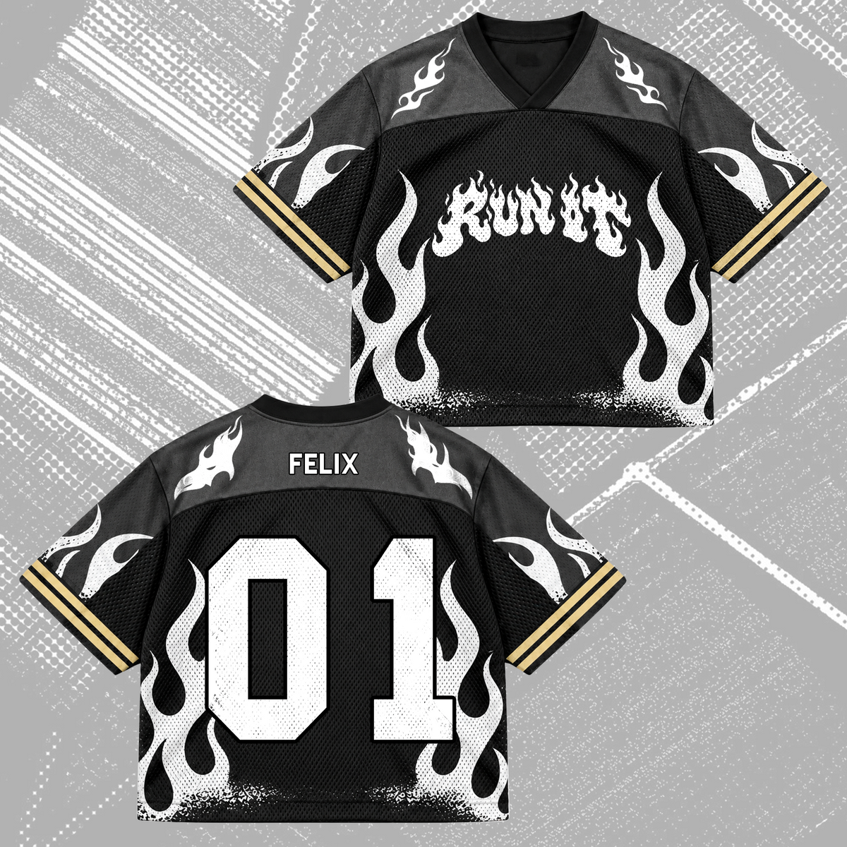 Savage Run It Stay Club All Members Heavy Metal Mixed Mesh Jersey For Stay
