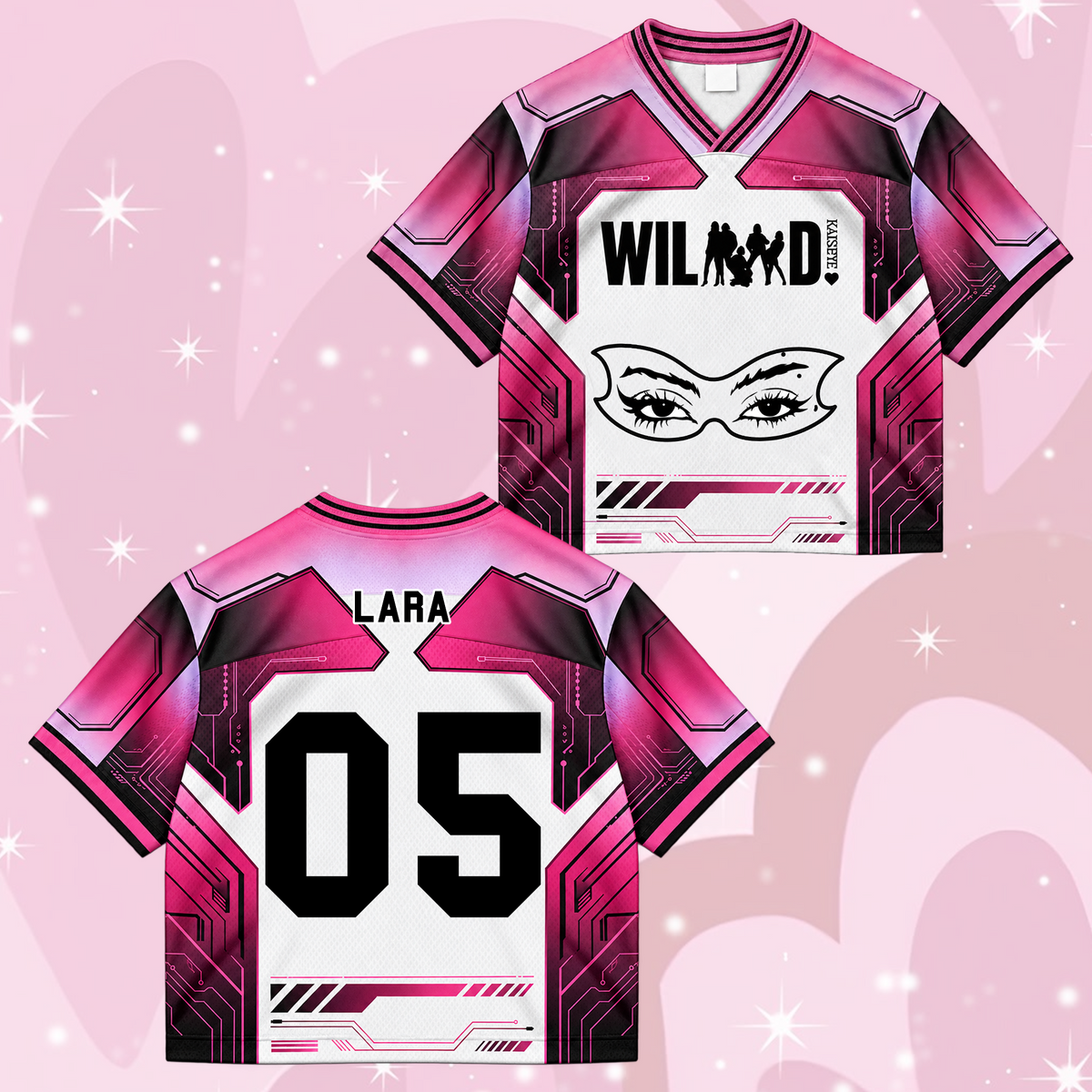 KATSEYE Wild Tour Sporty Purple Mixed Mesh Jersey für EYEKONS