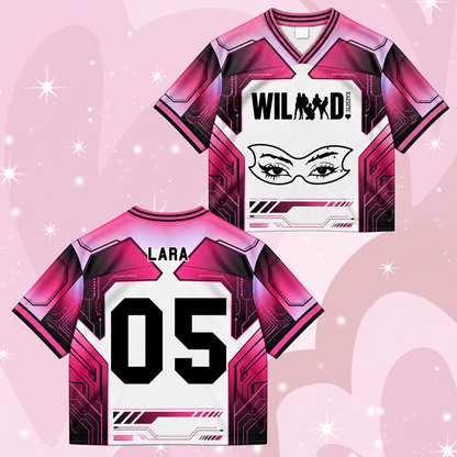 KATSEYE Wild Tour Sporty Purple Mixed Mesh Jersey für EYEKONS