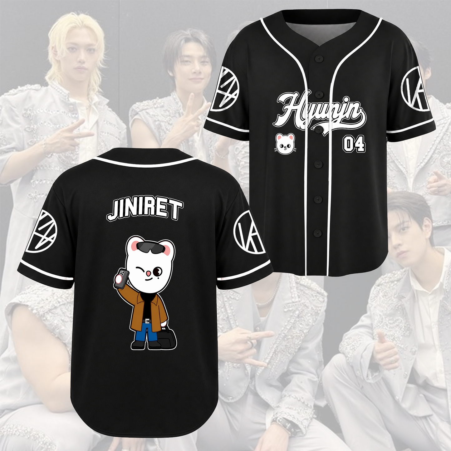 Stray Kids Run It Tour Baseball Jersey Skzoo Concert Gift for STAY
