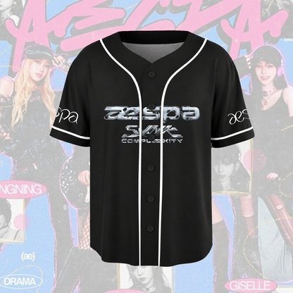 aespa SYNK Complexity Concert  Baseball Jersey Switchblade Metallic Gift For MY