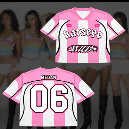 Flirty Katseye Wildworld Tour Mixed Mesh Jersey Gift For Fans