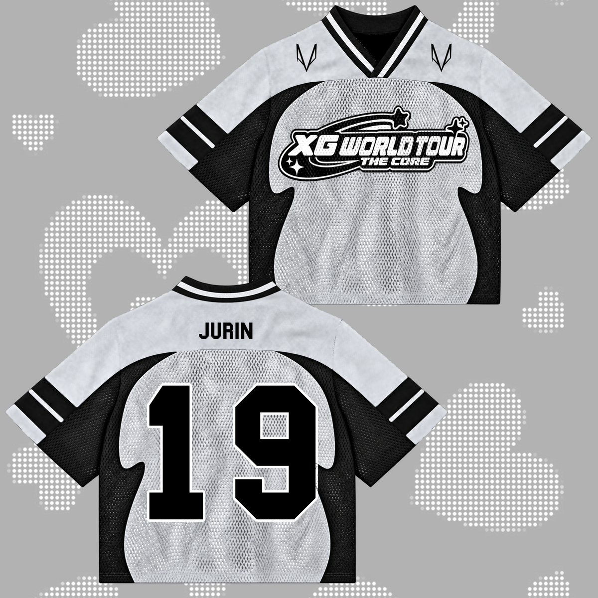 Fierce XG The Core World Tour Mixed-Mesh-Trikot cooles Geschenk für Fans