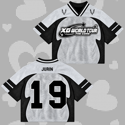 Fierce XG The Core World Tour Mixed-Mesh-Trikot cooles Geschenk für Fans