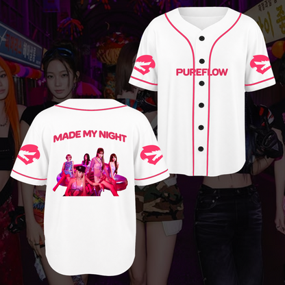 Vibrant Pink LE SSERAFIM Pureflow Concert Jersey Gift for Fearnot Fans