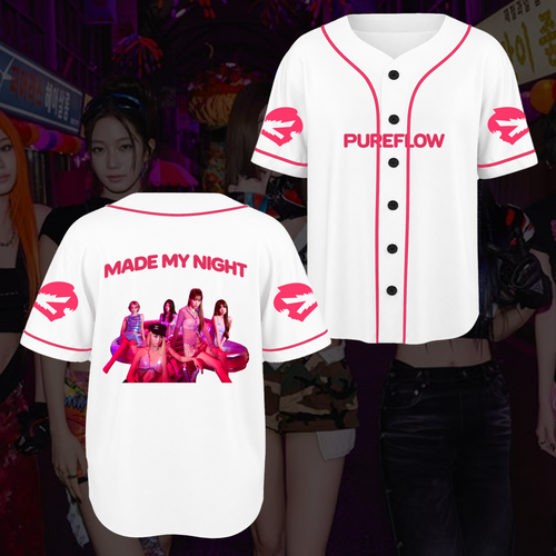 Vibrant Pink LE SSERAFIM Pureflow Concert Jersey Gift for Fearnot Fans