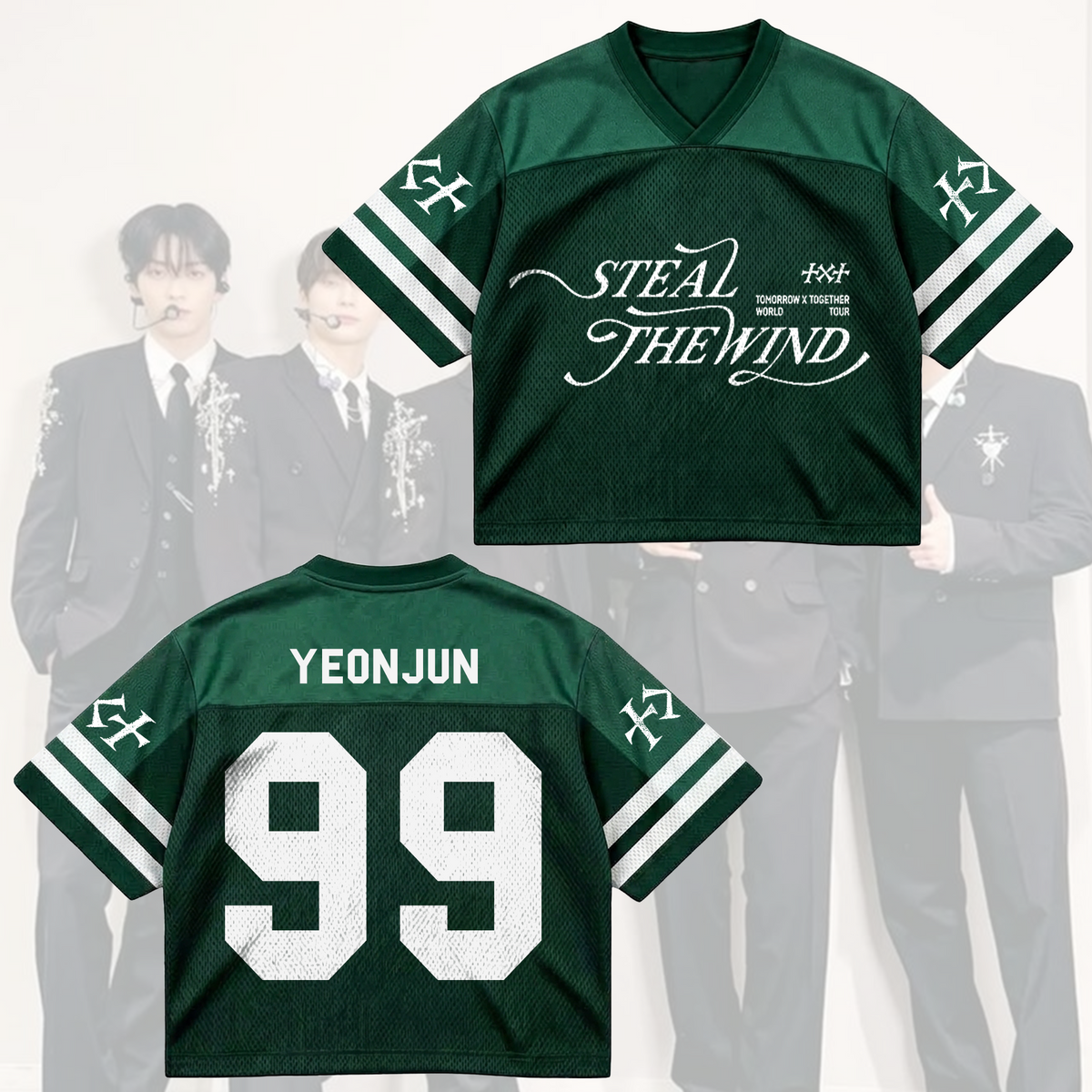 TXT MOA  Steal The Wind Tour Sporty Mixed Mesh Jersey Gift For Fans