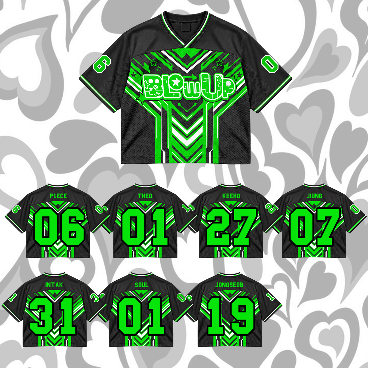 CreepEye Horror Haven P1harmony Mesh-Trikot Fan-Edition