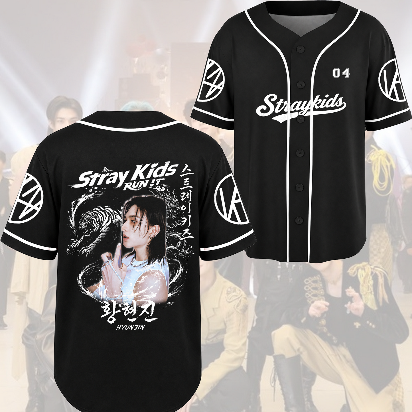 Stray Kids Run It World Tour Rebel Orient Streetwear Baseball Jersey Gift For Fans