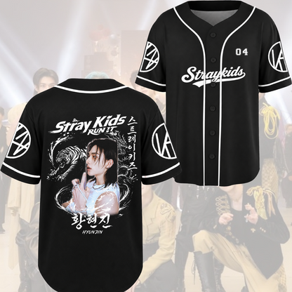 Stray Kids Run It World Tour Rebel Orient Streetwear Baseball Jersey Gift For Fans