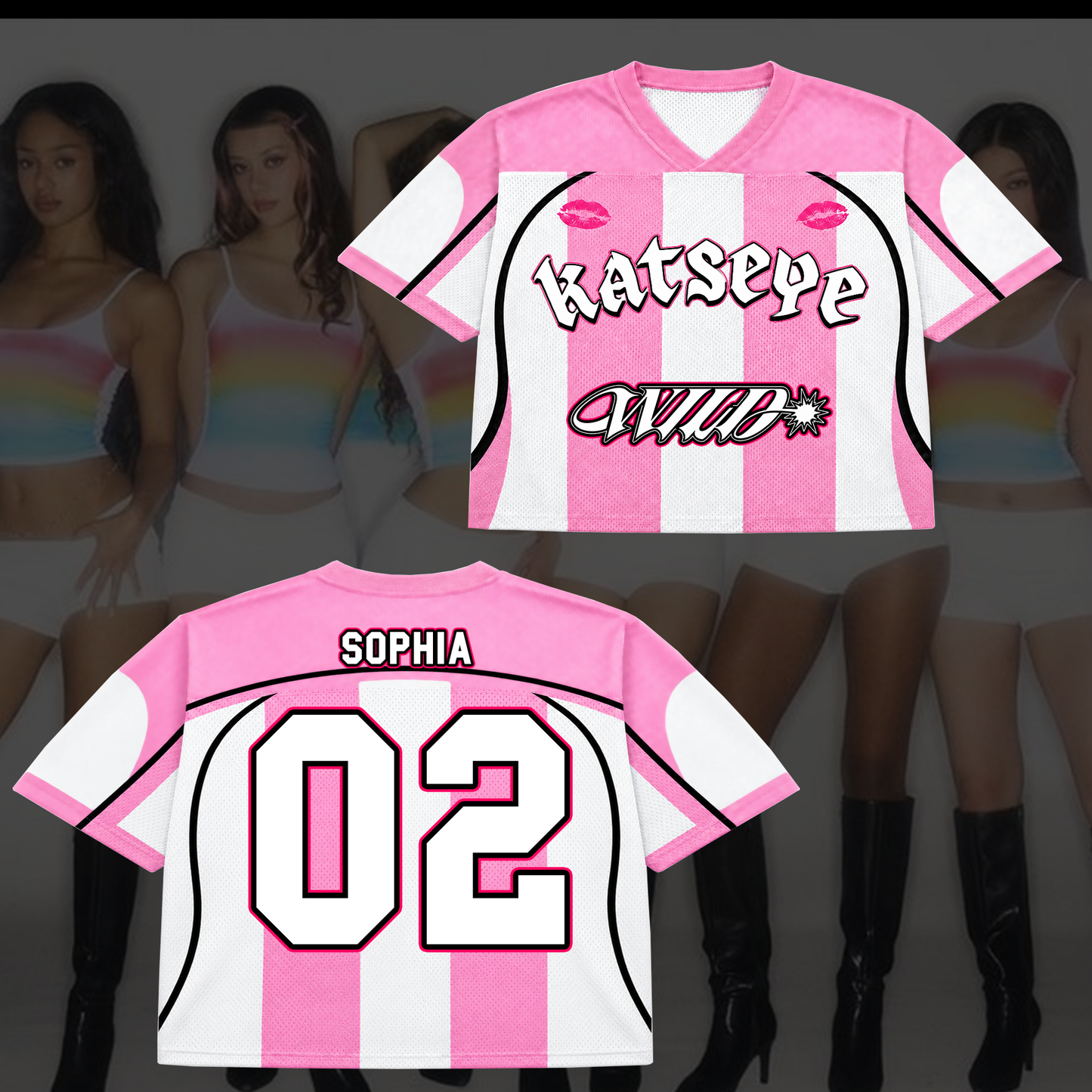 Flirty Katseye Wildworld Tour Mixed Mesh Jersey Gift For Fans