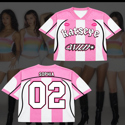 Flirty Katseye Wildworld Tour Mixed Mesh Jersey Gift For Fans