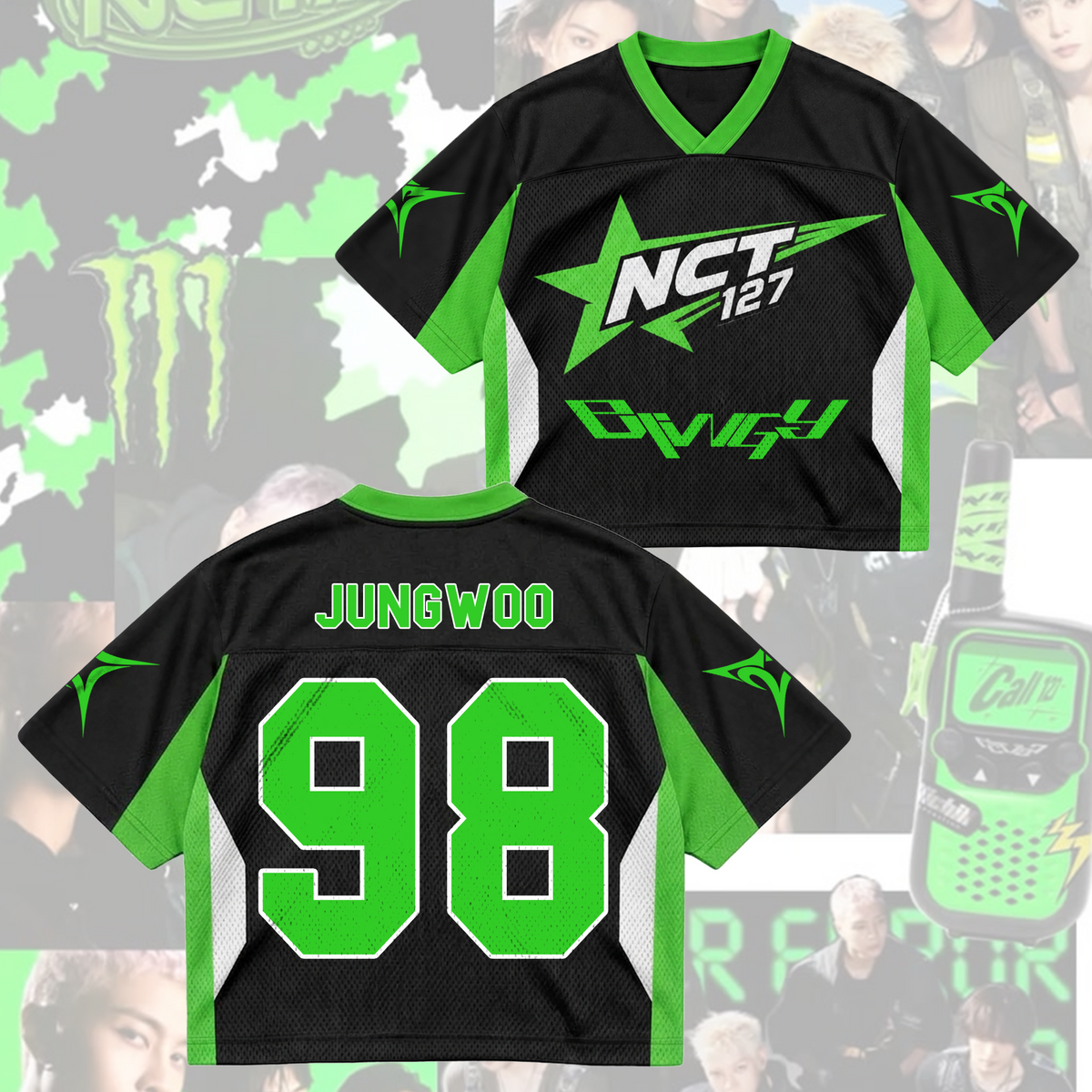 NCT 127 07 Blingy Album Cyber Star Mixed Mesh Trikot Geschenk für Fans
