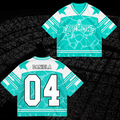 KATSEYE Wild Tour Sporty Purple Mixed Mesh Jersey für EYEKONS