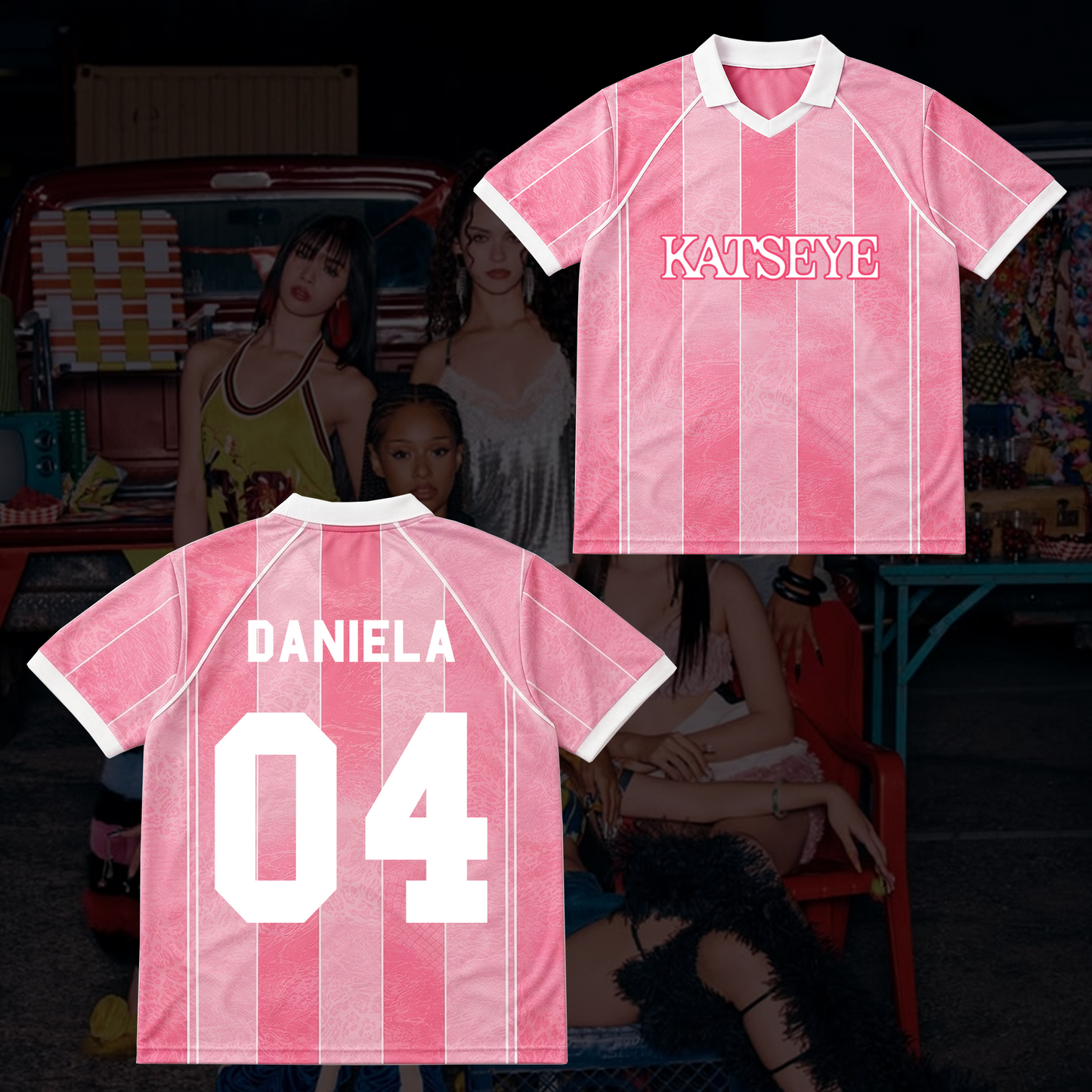 Radiant KATSEYE Winged Neck Baseball Shirt The Wildworld Tour Gift for Fan