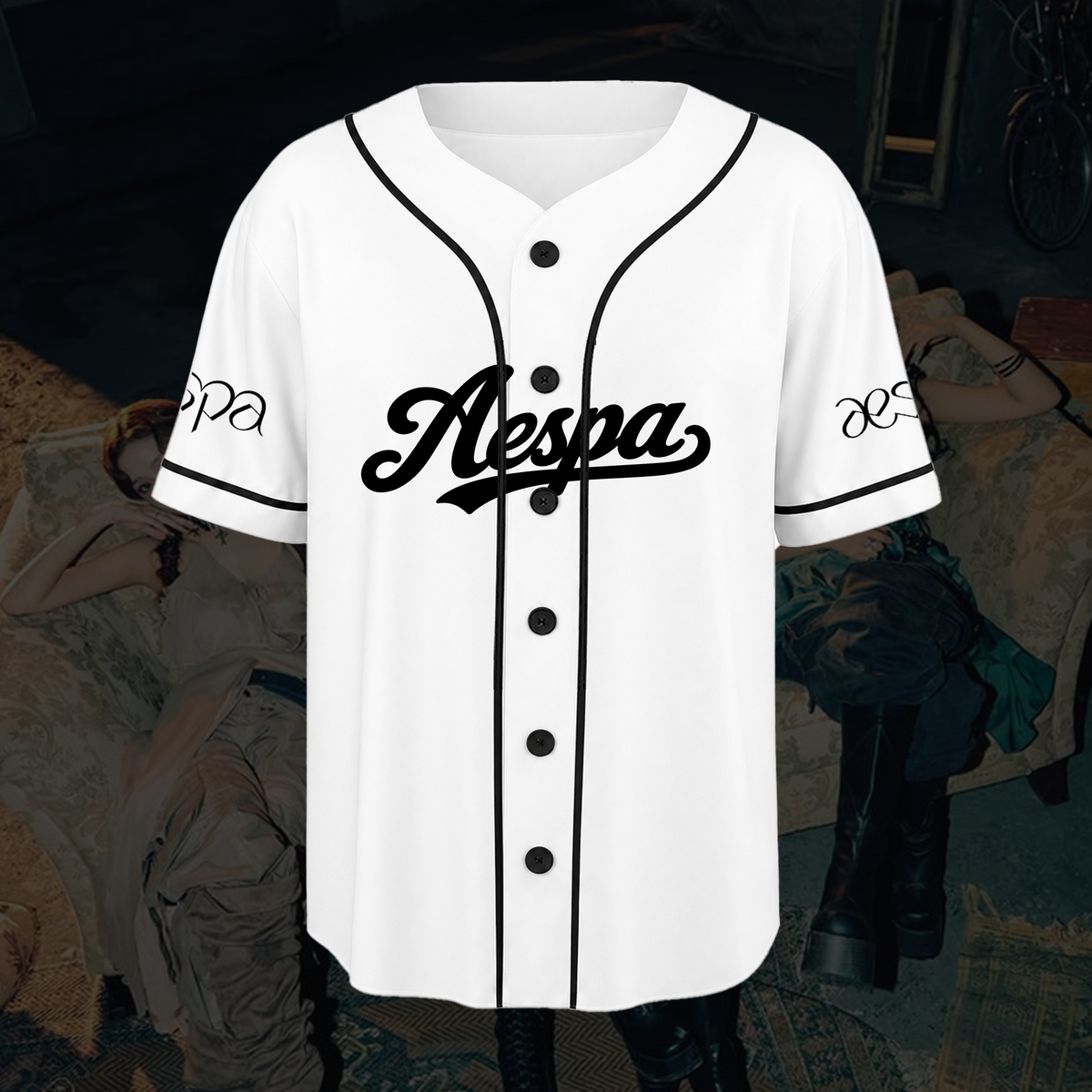 Vintage Aespa SYNK Complexity World Tour Baseball Jersey MY Fan Gifts