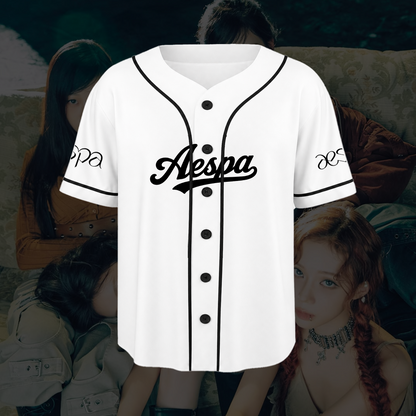 Premium aespa SYNK COMPLEXITY Tour Baseball Jersey Lemonade Gift for Fan