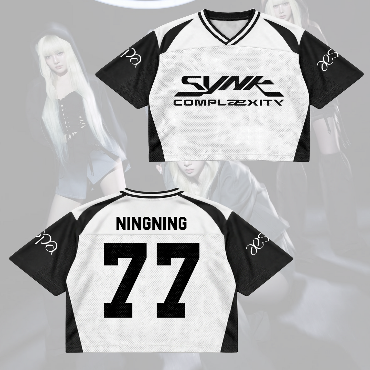 Aespa SYNK Complexity Mixed Mesh Jersey Concert Outfit Gift For Fans