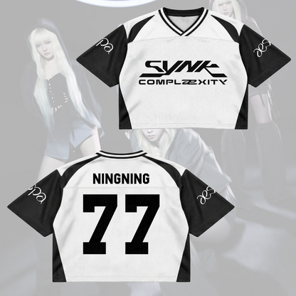 Aespa SYNK Complexity Mixed Mesh Jersey Concert Outfit Gift For Fans