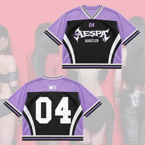 Ultraviolet Aespa Synk Complexity Tour Mixed Mesh Jersey Gift For Fans