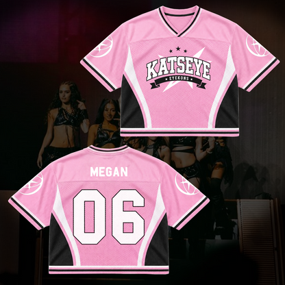 Celestial Katseye Wildworld Tour Mixed Mesh Jersey Top Gift For Fans