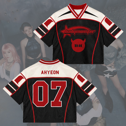 Powerful Choom World Tour Babymonster Sporty  Mixed Mesh Jersey Fanmerch