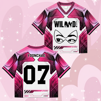 KATSEYE Wild Tour Sporty Purple Mixed Mesh Jersey für EYEKONS