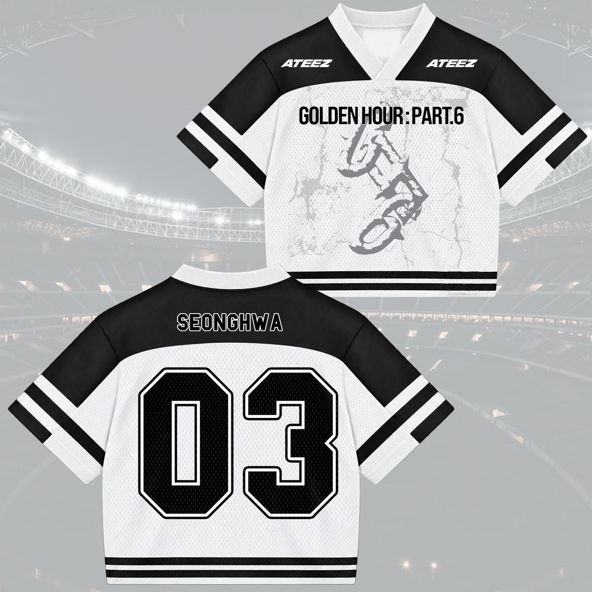 Epic Golden Hour Part 6 ATEEZ Mixed Mesh Jersey Jersey For Atiny