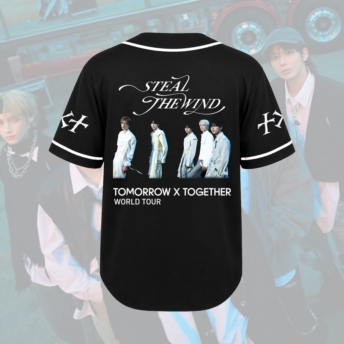 TXT Steal The Wind World  Tour Retro Baseball Jersey Gifts For Fans