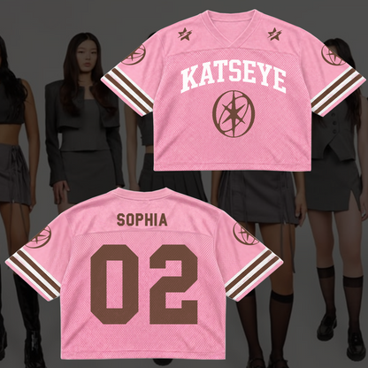 Magnificent KATSEYE Pink Mesh Jersey The Wildworld Tour Gift for Fan