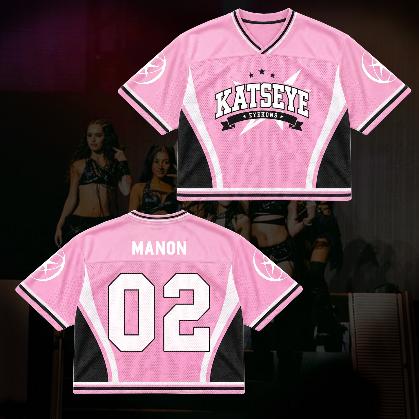 Celestial Katseye Wildworld Tour Mixed Mesh Jersey Top Gift For Fans