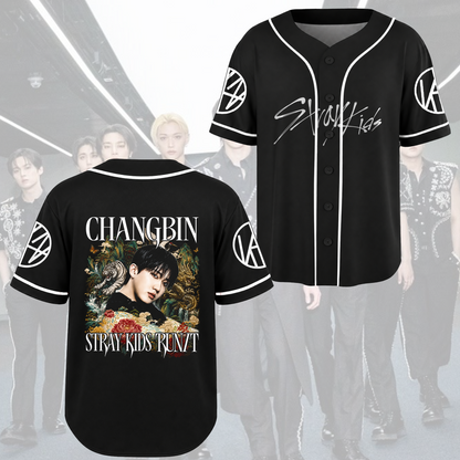 Marvelous Bang Chan Stray Kids Baseball Jersey Run It Kpop Gift for Fan