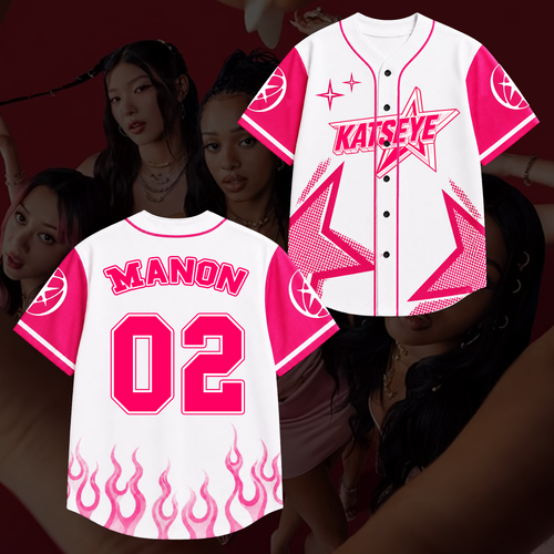 Sporty Pinky KATSEYE Baseball Jersey The Wildworld Tour Outfit Gift For Fans