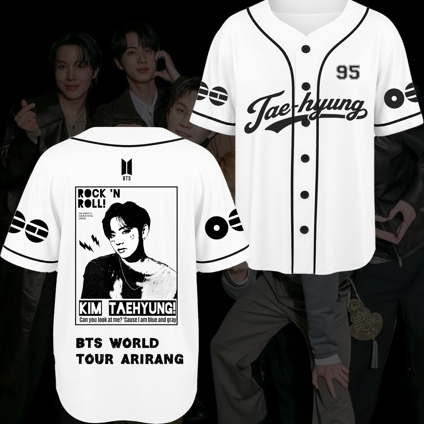 HipHop BTS Arirang World Tour Baseball Jersey Gift For Fans