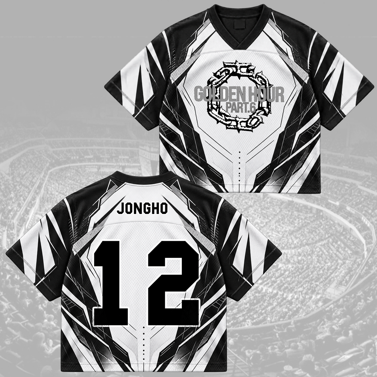 Fierce Golden Hour Part 6 ATEEZ Futuristic Mix Mesh Jersey For Atiny