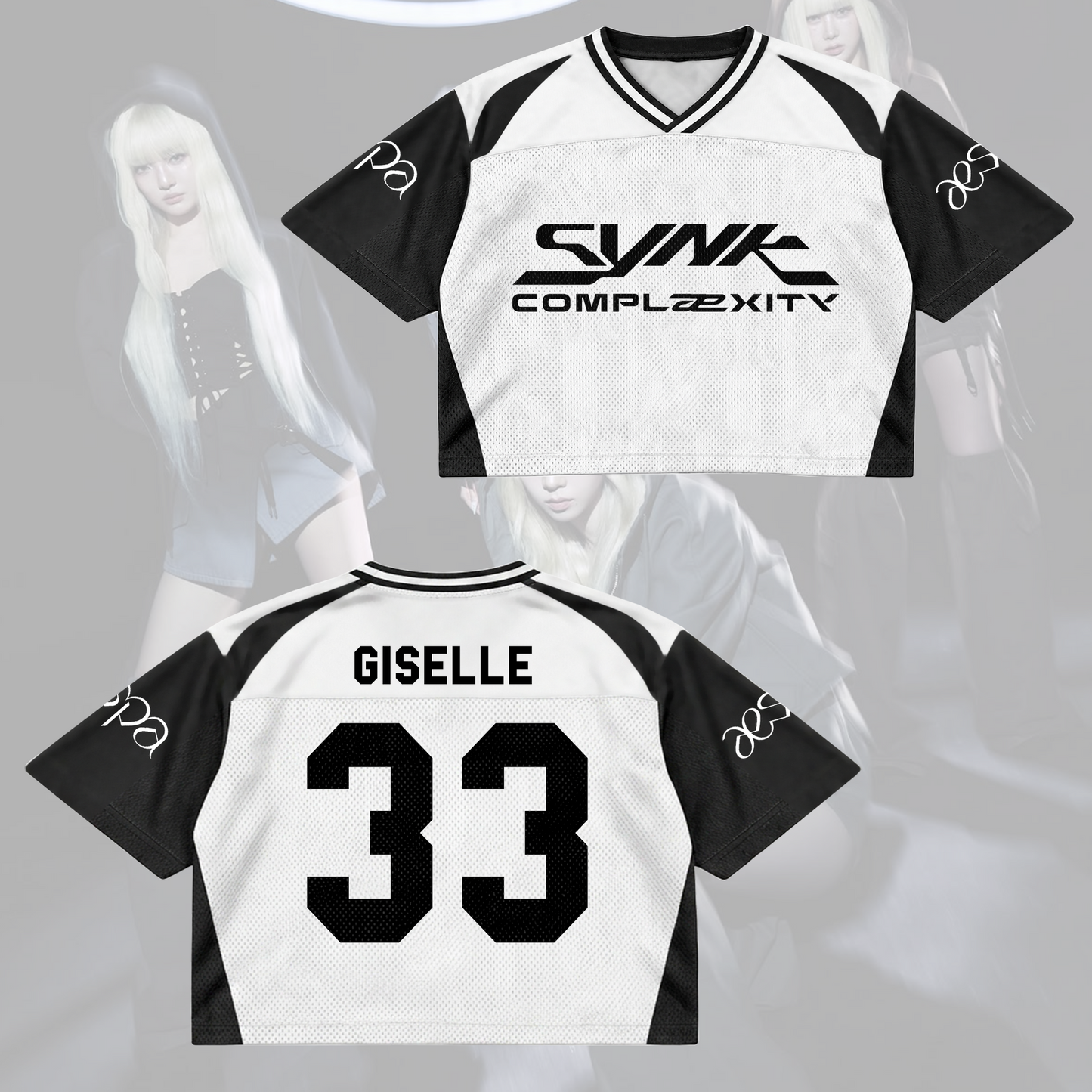 Aespa SYNK Complexity Mixed Mesh Jersey Concert Outfit Gift For Fans