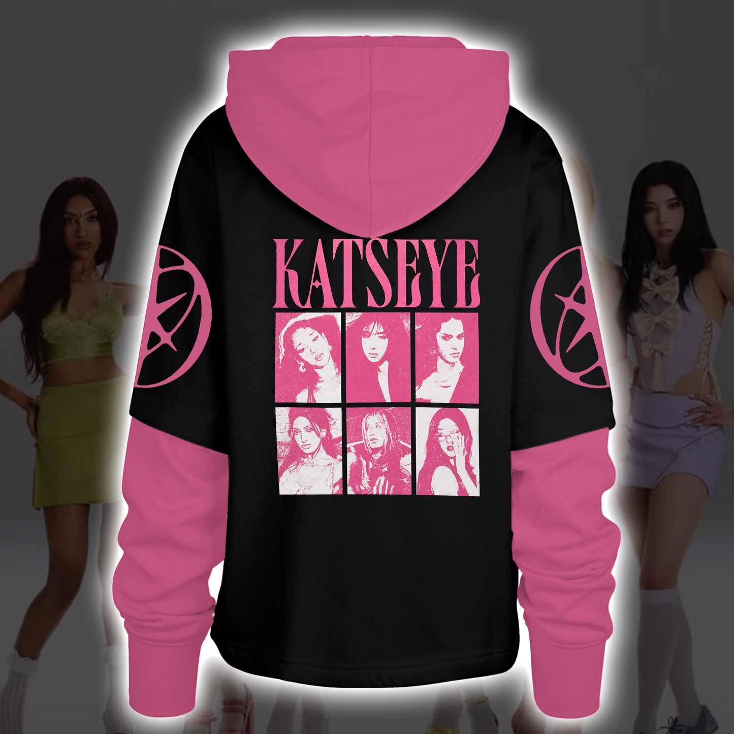 Pink Katseye Wildworld Tour Shortstop Hoodie Top Top Gift For Fans