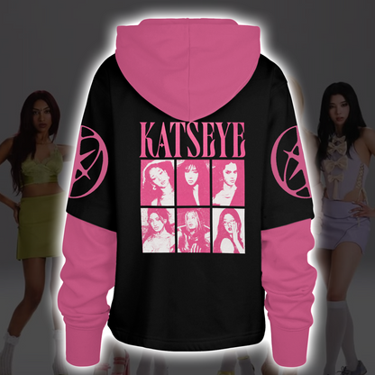Pink Katseye Wildworld Tour Shortstop Hoodie Top Top Gift For Fans
