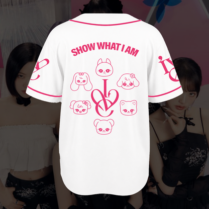 IVE Show What I Am BaseballJersey Vintage Kawaii Minive Fan Edition
