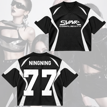 Aespa Synk Complexity Tour Futuristic Cyberpunk Mixed Mesh Jersey Gift For Fans
