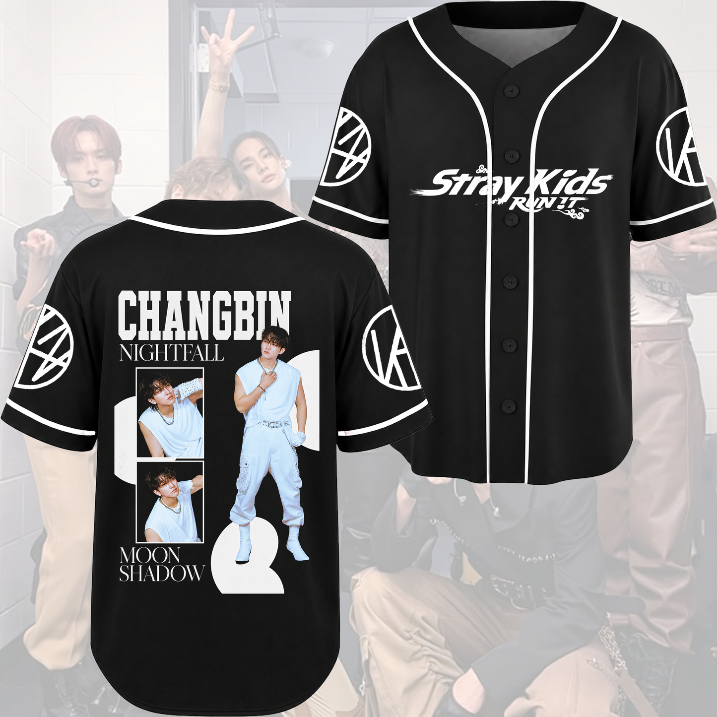 Stray Kids World Tour Urban Spotlight Baseball Jersey Run It Concert Gift For Fans