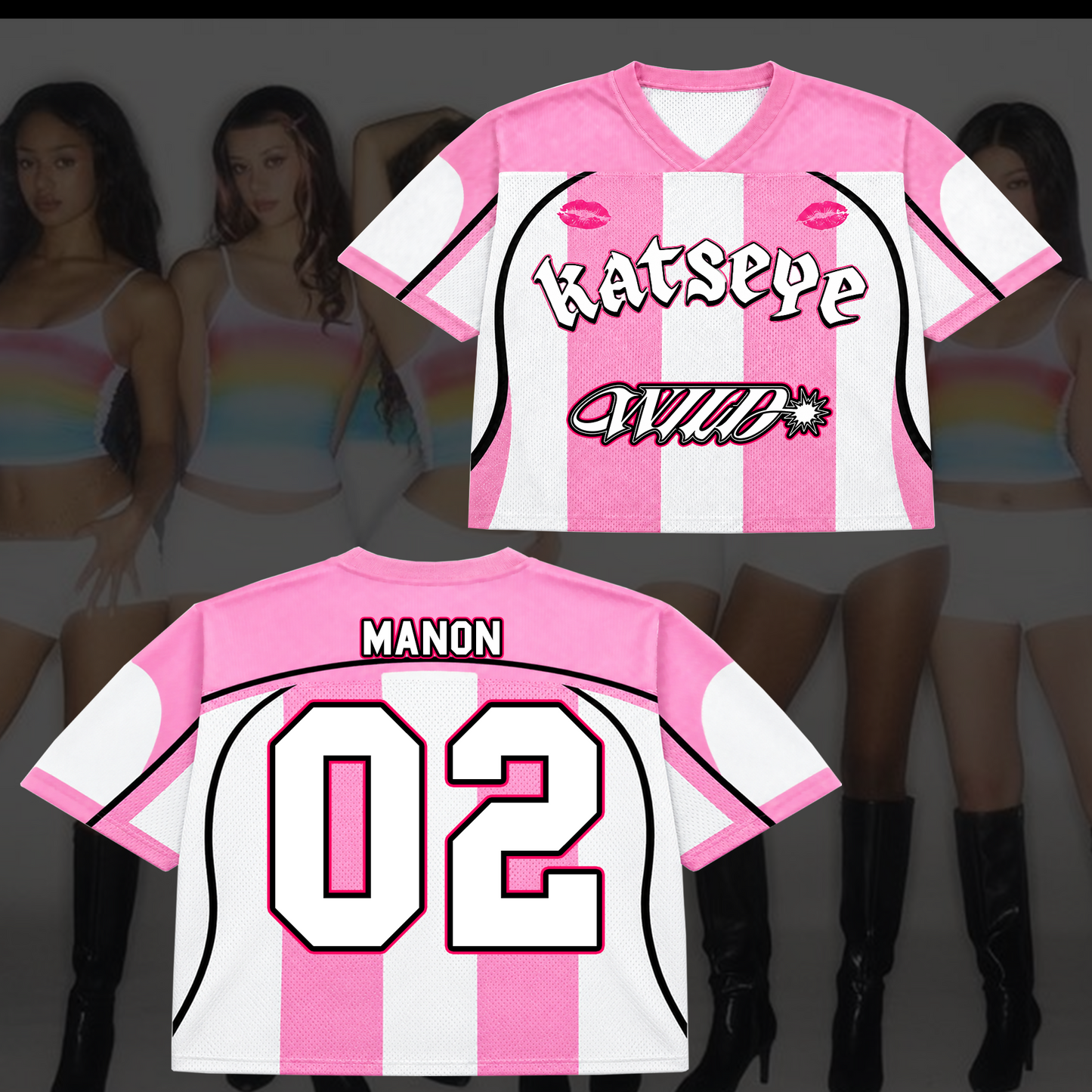 Flirty Katseye Wildworld Tour Mixed Mesh Jersey Gift For Fans