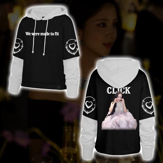 Pink Jisoo Click  Come Back Shortstop Hoodie Outfit Gift for Blink