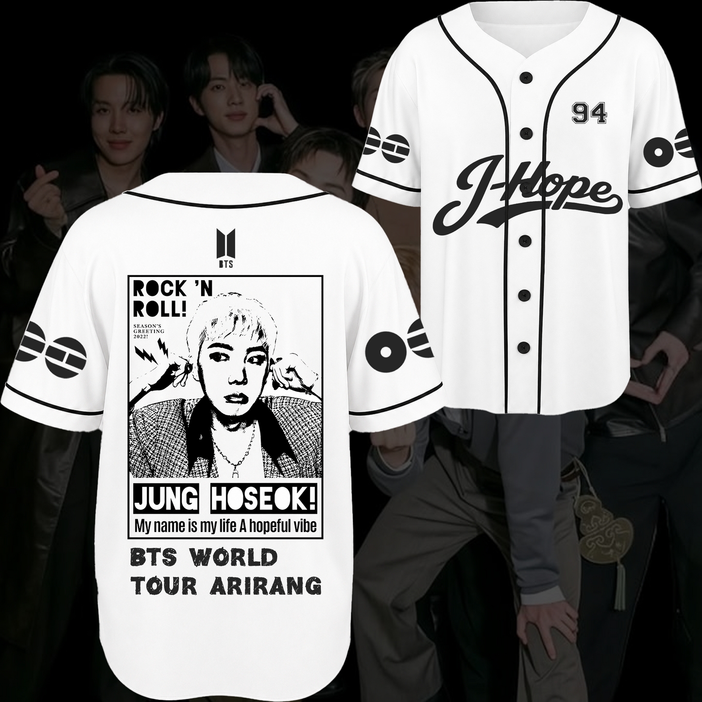 HipHop BTS Arirang World Tour Baseball Jersey Gift For Fans