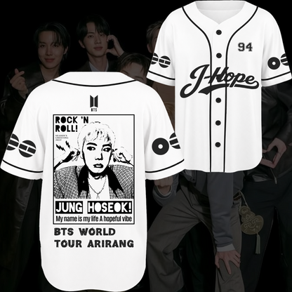 HipHop BTS Arirang World Tour Baseball Jersey Gift For Fans