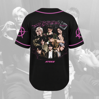 ATEEZ Golden Hour Part 5 Neon Pink Baseball Jersey Gift For Fans