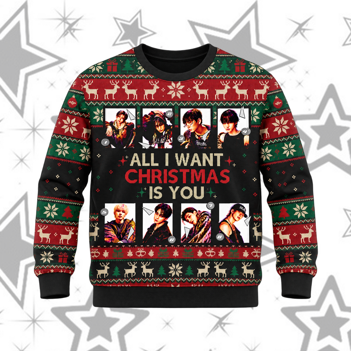 Merry ATEEZ All I Want For Christmas Is You Ugly Sweater For Atiny